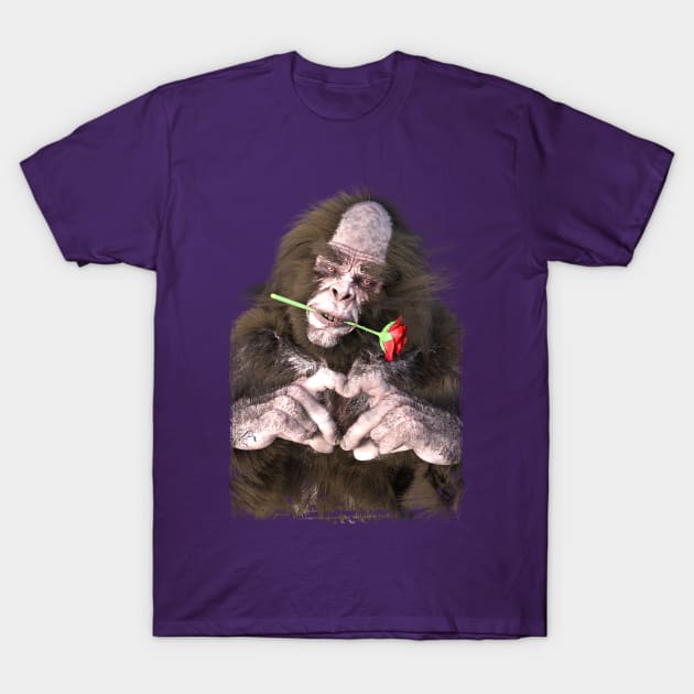 Bigfoot Love T-Shirt by vonHobo